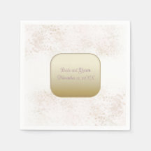 Blush and Gold Elegante Wedding Napkin