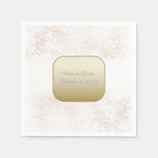 Blush and Gold Elegante Wedding Napkin Serviette (Vorderseite)