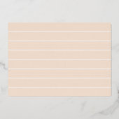 Blush and Gold Floral Foto Geburtserklärung Folieneinladung (Rückseite)