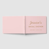 Blush and Gold Niedlich Modern Bridal Showe Gästeb Gästebuch (Voll)