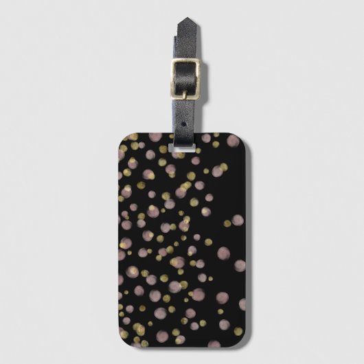 Blush and Gold Overlay Gepäckanhänger (Vorderseite Vertikal)