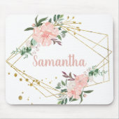 Blush and Gold Personalized Mousepad (Vorne)