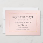 Blush and Gold Wedding speichern das Datum Save The Date (Vorderseite)