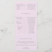 Blush and Gray Romantic Wedding Program Programm (Rückseite)