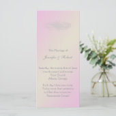 Blush and Gray Romantic Wedding Program Programm (Stehend Vorderseite)