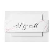 Blush and Gray Wirbel Wedding Einladungsbanderole (Vorderseite Beispiel)