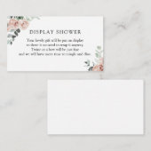 Blush and Greenerary Display Shower Enclosure Card Begleitkarte (Vorne/Hinten)