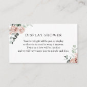 Blush and Greenerary Display Shower Enclosure Card Begleitkarte (Vorderseite)