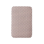 Blush and Grey Polka Dot Bath Mat Badematte (Vorderseite Vertikal)