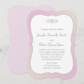 Blush and Grey Romantic Wedding Einladung (Vorne/Hinten)