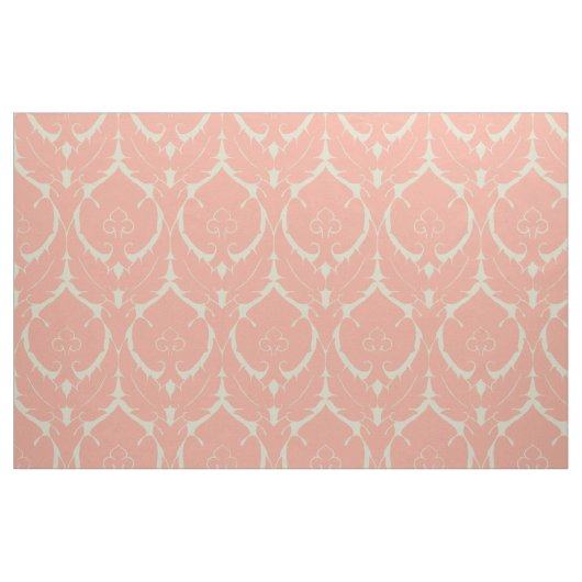 Blush and Ivory Simple Renaissance Damask Stoff (Fat Quarter (45,7 x 55,9 cm))