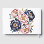 Blush and Navy Blue Wedding Gästebuch (Rückseite)