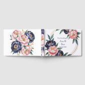 Blush and Navy Blue Wedding Gästebuch (Voll)