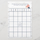 Blush and Navy Bridal Bingo Brautparty Spiel (Vorderseite)