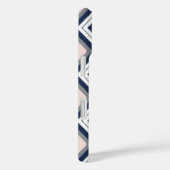 Blush and Navy Diamond Ikat Muster Monogram Case-Mate iPhone Hülle (Rückseite / Rechts)