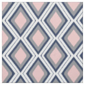 Blush and Navy Diamond Ikat Muster Stoff (Muster)