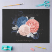 Blush and Navy Floral Ephemera Serie Design 11 Seidenpapier (Basteln)