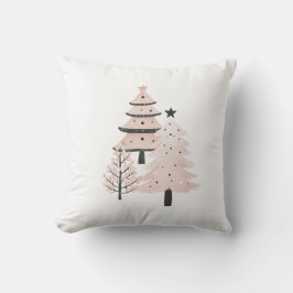 Blush and Neutral Christmas Tree Decorative Pillow Kissen