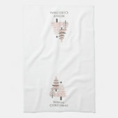 Blush and Neutral Christmas Tree Kitchen Towel Geschirrtuch (Vertikal)