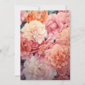 Blush and Peach Floral Wedding Einladung (Rückseite)