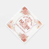 Blush and Pink Bear Baby Dusche Serviette (Ecke)