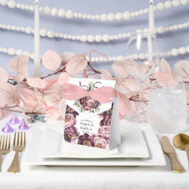 Blush and Pum Peony Wreath Wedding Geschenkschachtel