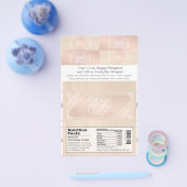 Blush and Rose Gold Candy Bar und Nugget Wrappers Flyer (Einzeln)