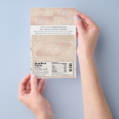 Blush and Rose Gold Candy Bar und Nugget Wrappers Flyer (Handgriff)