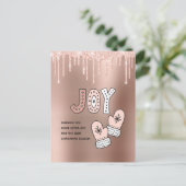 Blush and Rose Gold Freude für Weihnachten 2020 (Stehend Vorderseite)