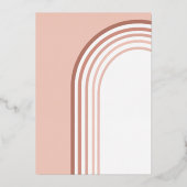 Blush and Rose Gold Rainbow Baby Showroom Folieneinladung (Rückseite)