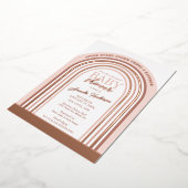 Blush and Rose Gold Rainbow Baby Showroom Folieneinladung (Gedreht)