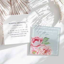 Blush and Sage Antiquitätenplatz Quadratische Visitenkarte