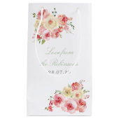 Blush and Sage Green Floral Wedding Vielen Dank Kleine Geschenktüte (Vorderseite)
