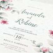 Blush and Sage Green Wedding Invitation Einladung