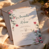 Blush and Sage Green Wedding Invitation Einladung