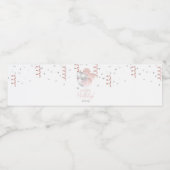 Blush and Silver Balloons Birthday Wasserflaschenetikett (Einzelnes Label)