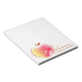 Blush Apple Lehrer vom Schreibtisch des Namens hie Notizblock (angewinkelt)