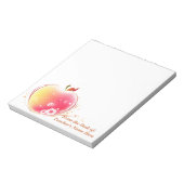 Blush Apple Lehrer vom Schreibtisch des Namens hie Notizblock (Rotiert)
