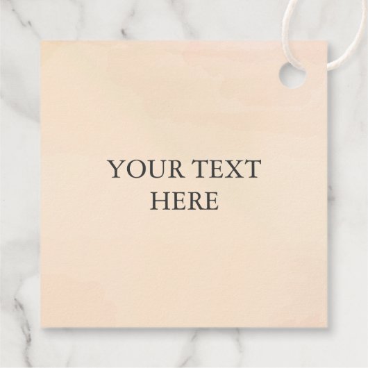 Blush Apricot Brautparty Geschenk-Tag Geschenkanhänger (Rückseite)