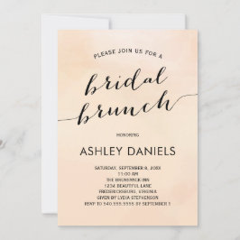 Blush Apricot Watercolor Bridal Brunch Einladung