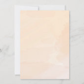 Blush Apricot Watercolor Bridal Brunch Einladung (Rückseite)
