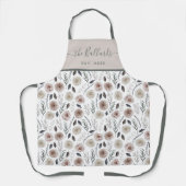 Blush-Aquarellfarben-Vollblut-Print-Schürze Schürze (Vorderseite)