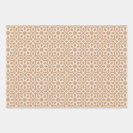 Blush Arabic Geometric Pattern Geschenkpapier Set (Vorderseite 2)