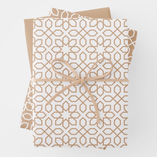 Blush Arabic Geometric Pattern Geschenkpapier Set (Beispiel)