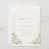 Blush Arch Engagement Style Invitation Einladung (Vorderseite)