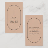 Blush Arch Lashes Schönheit Minimalistisch anpassb Visitenkarte (Vorne/Hinten)