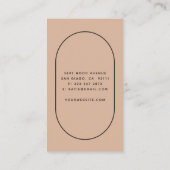 Blush Arch Lashes Schönheit Minimalistisch anpassb Visitenkarte (Rückseite)