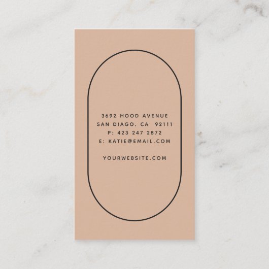 Blush Arch Lashes Schönheit Minimalistisch anpassb Visitenkarte (Rückseite)