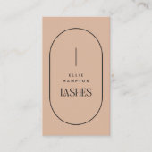Blush Arch Lashes Schönheit Minimalistisch anpassb Visitenkarte (Vorderseite)