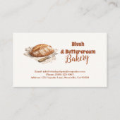 Blush Artisan Bread Bakery Business Visitenkarte (Rückseite)